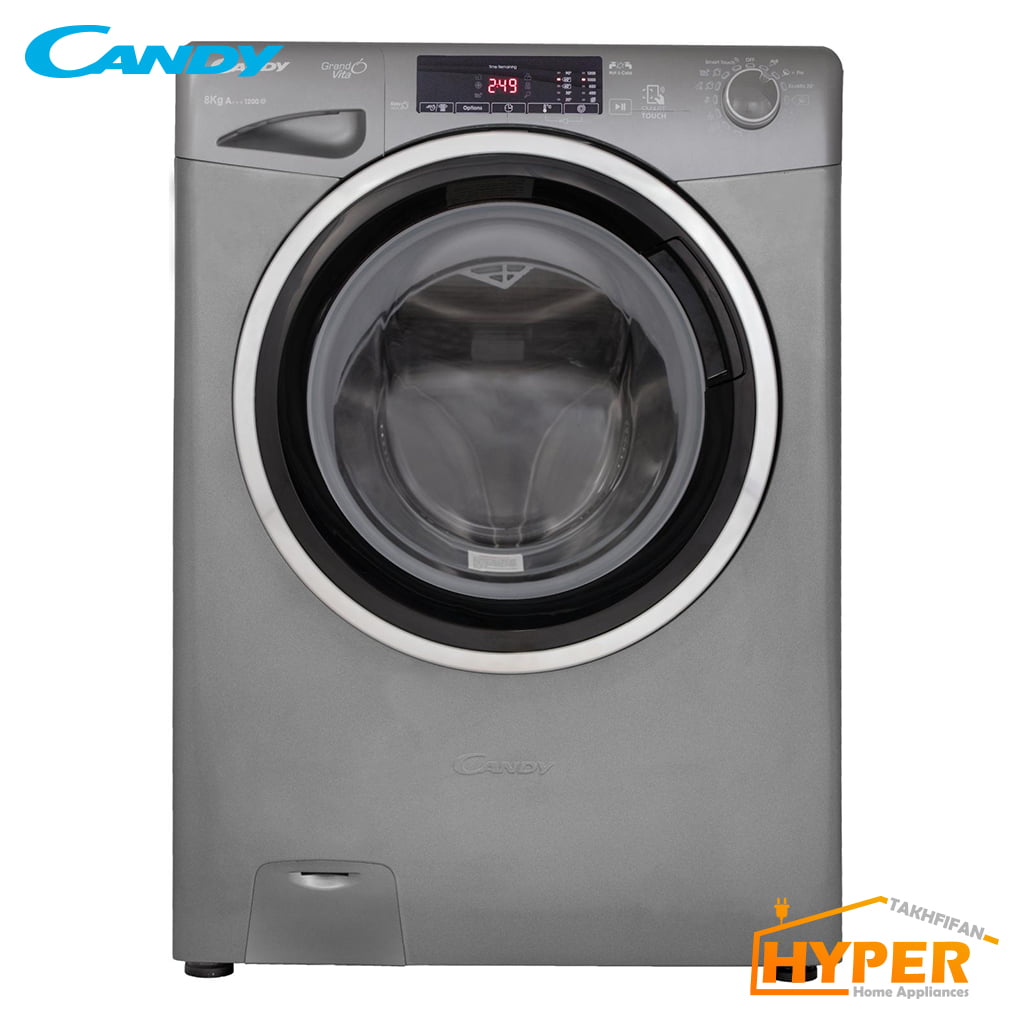 لباسشویی کندی GVS-228 سیلور 8 کیلویی