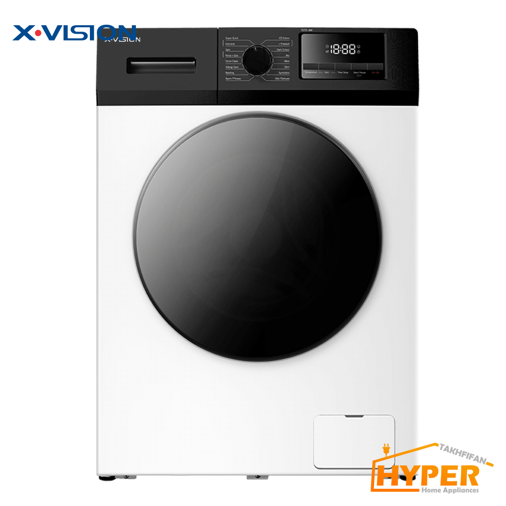 ماشین لباسشویی ایکس ویژن TG72 BW سفید 7 کیلویی