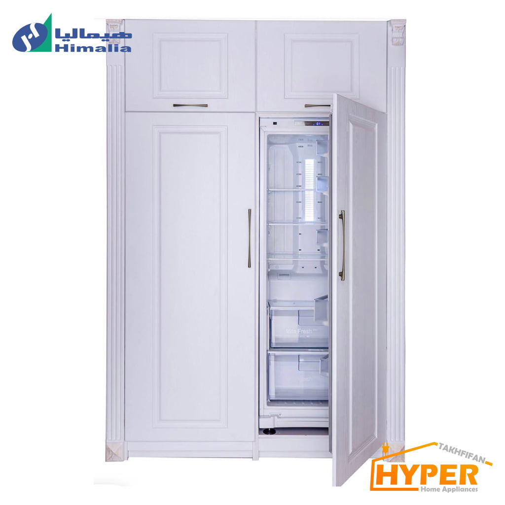 یخچال فریزر دوقلو هیمالیا کابینتی توکار سفید