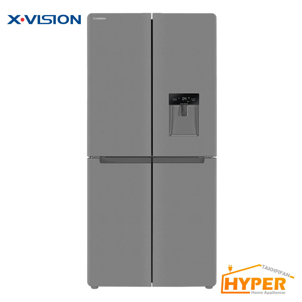 یخچال فریزر ساید بای ساید ایکس ویژن XTR-486SD نقره ای