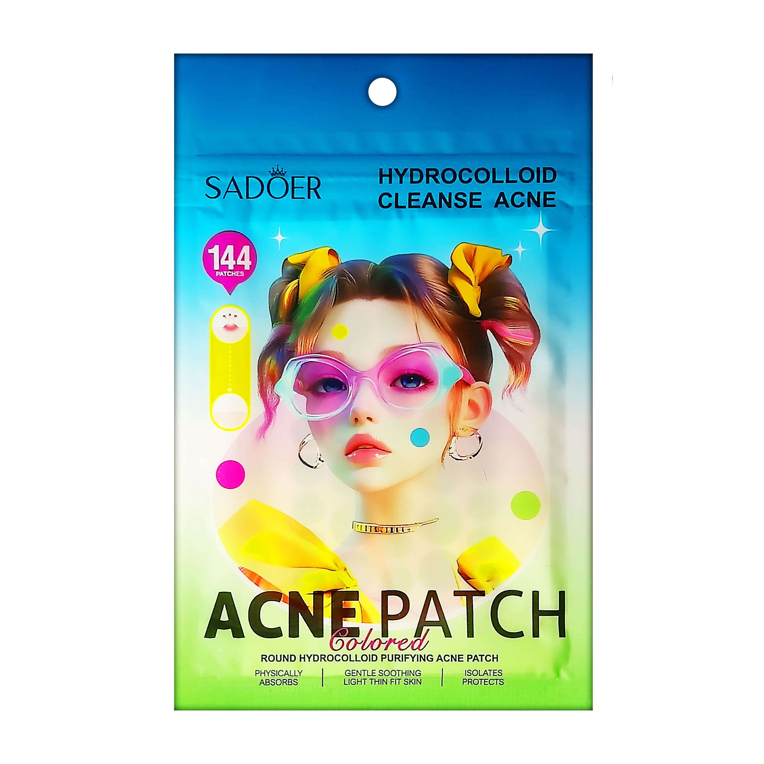 چسب ضد جوش سادور مدل Hydrocolloid Acne Patch بسته 144 عددی
