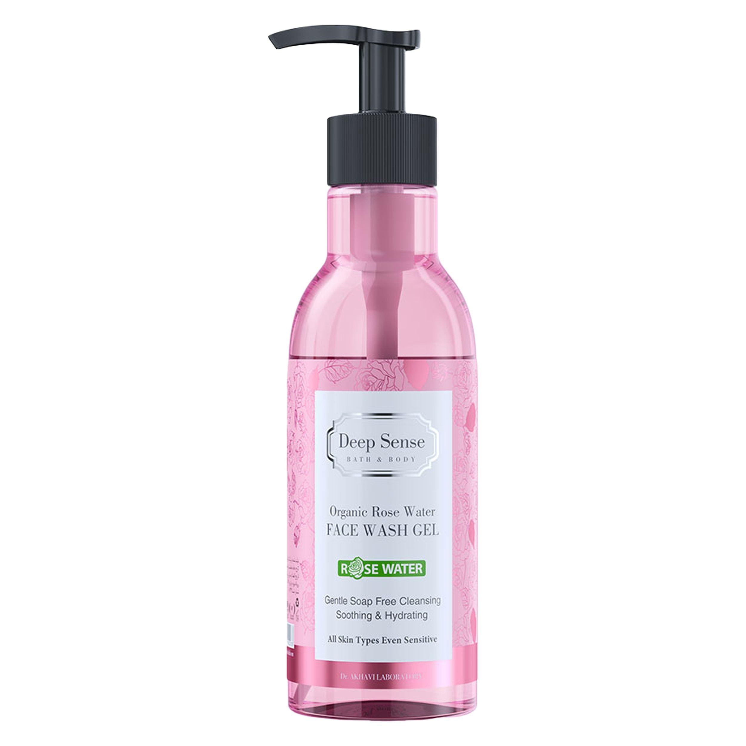 ژل شستشوی صورت دیپ سنس مدل Rose Water مناسب پوست های حساس حجم 250 میلی‌لیتر