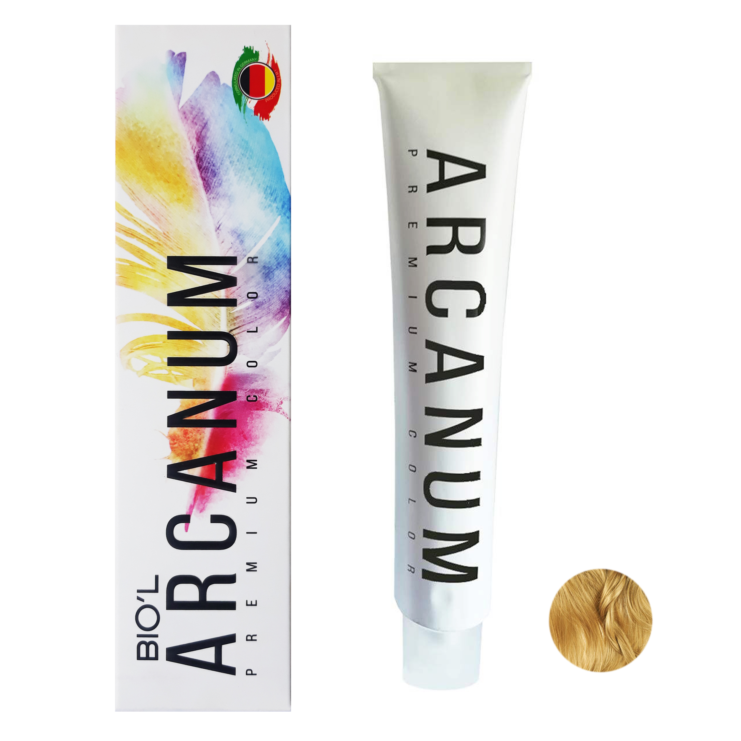 رنگ مو بیول مدل Arcanum شماره 8.3 حجم 120 میلی لیتر رنگ بلوند طلائی روشن