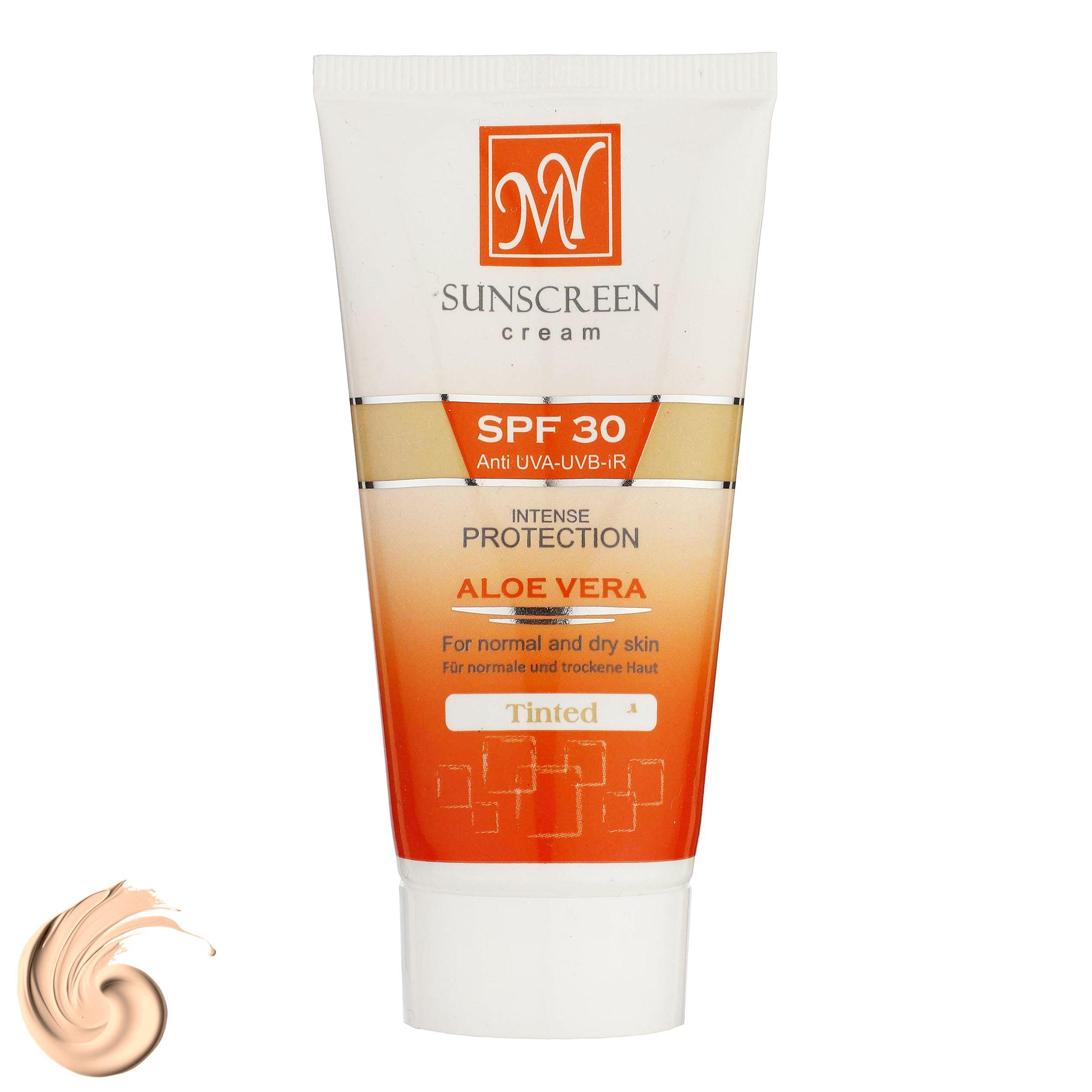 کرم ضدآفتاب رنگی مای مدل SPF30، مناسب پوست‌های خشک و معمولی، حجم 50 میلی‌لیتر