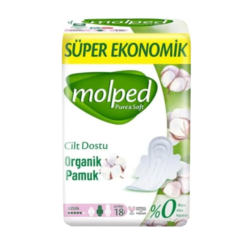 نوار بهداشتی بالدار نازک روز مولپد مدل SUPER EKONOMIK سایز متوسط بسته 18 عددی