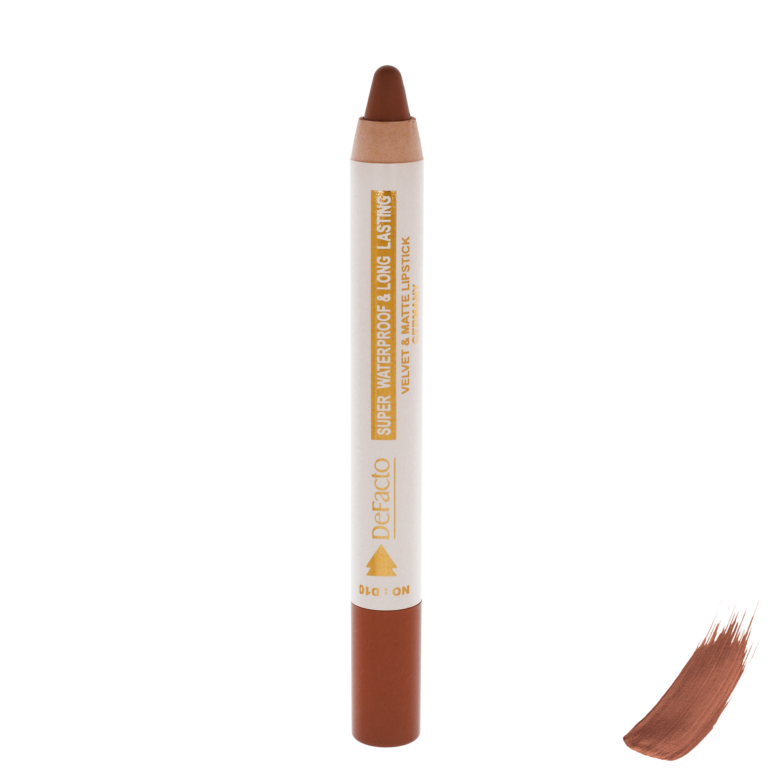 رژ لب مدادی مات دیفکتو مدل Waterproof شماره 10