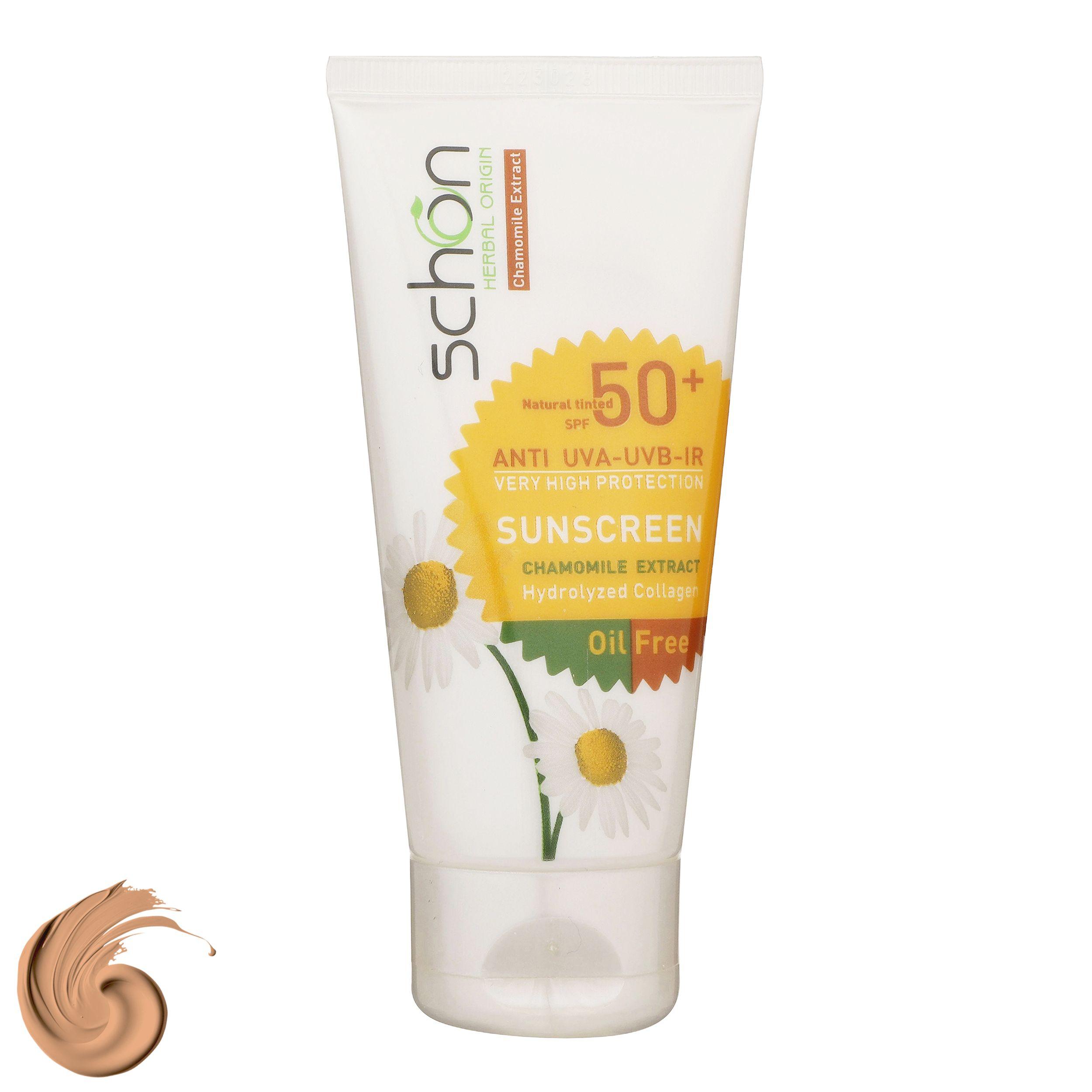 کرم ضدآفتاب رنگی فاقد چربی شون با رنگ طبیعی + SPF50