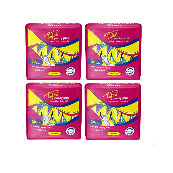 پد بهداشتی روزانه تافته مدل panty plus مجموعه 4 عددی
