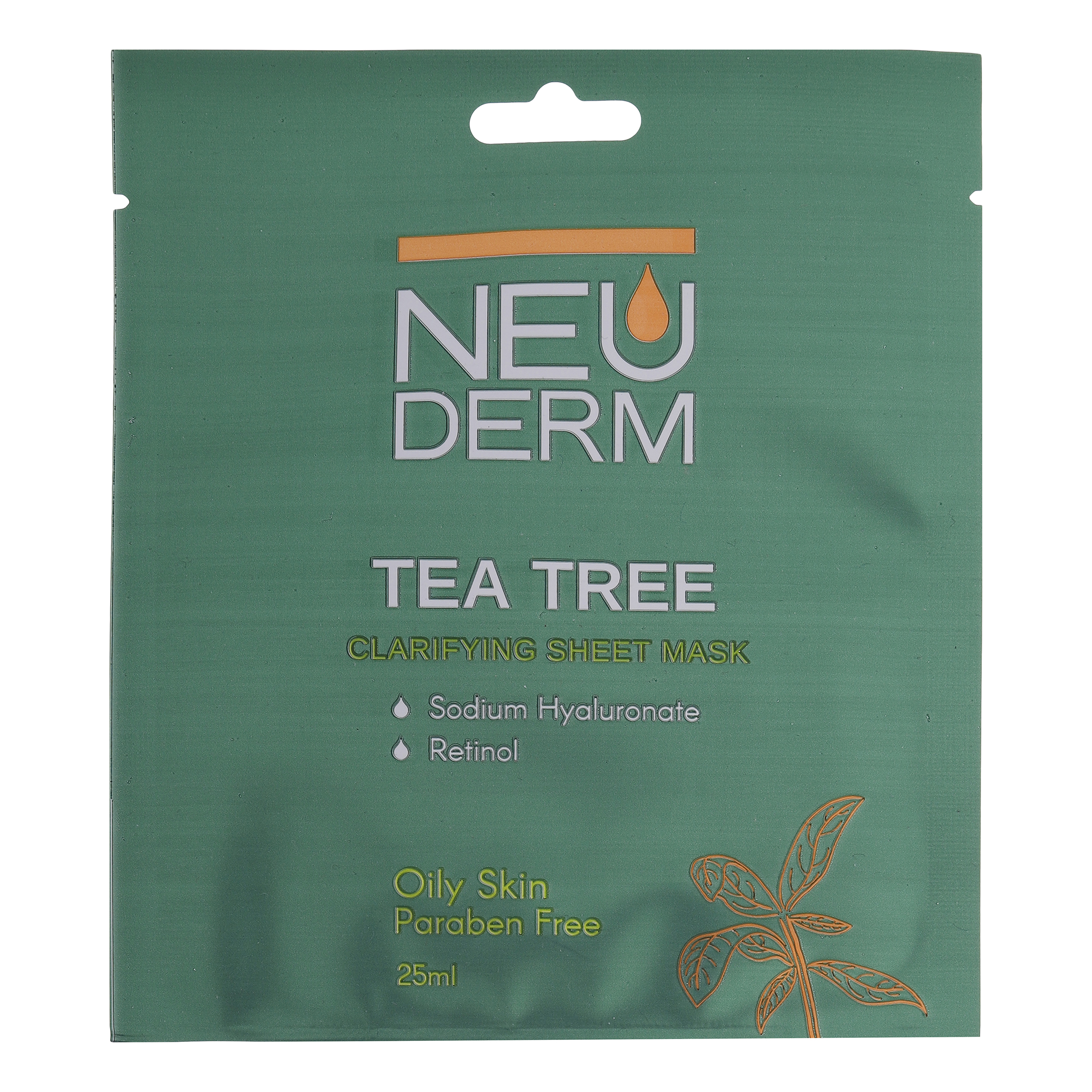 ماسک صورت نئودرم مدل Tea-Tree حجم 25 میلی لیتر