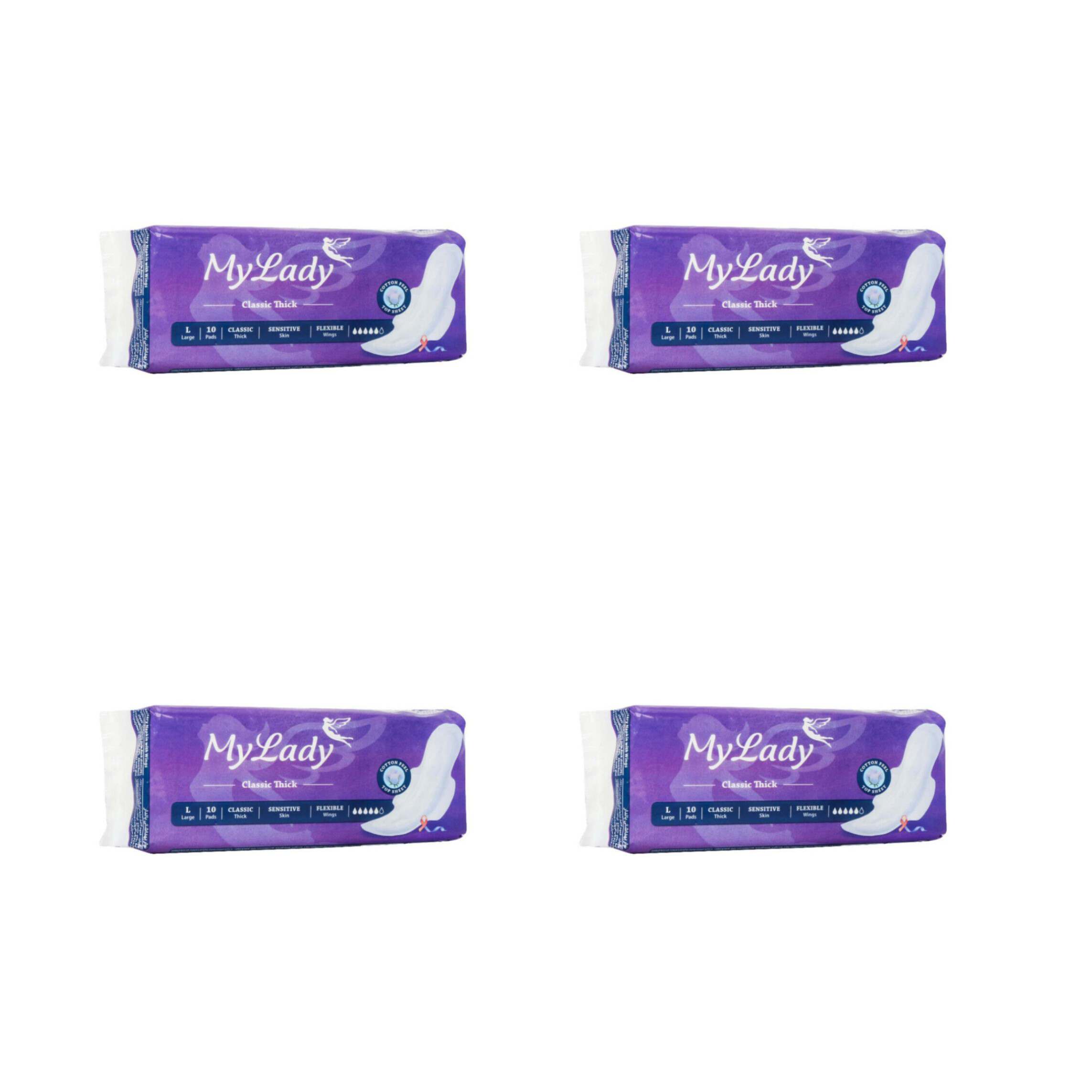 نوار بهداشتی مای لیدی مدل Classic Thick مجموعه 4 عددی
