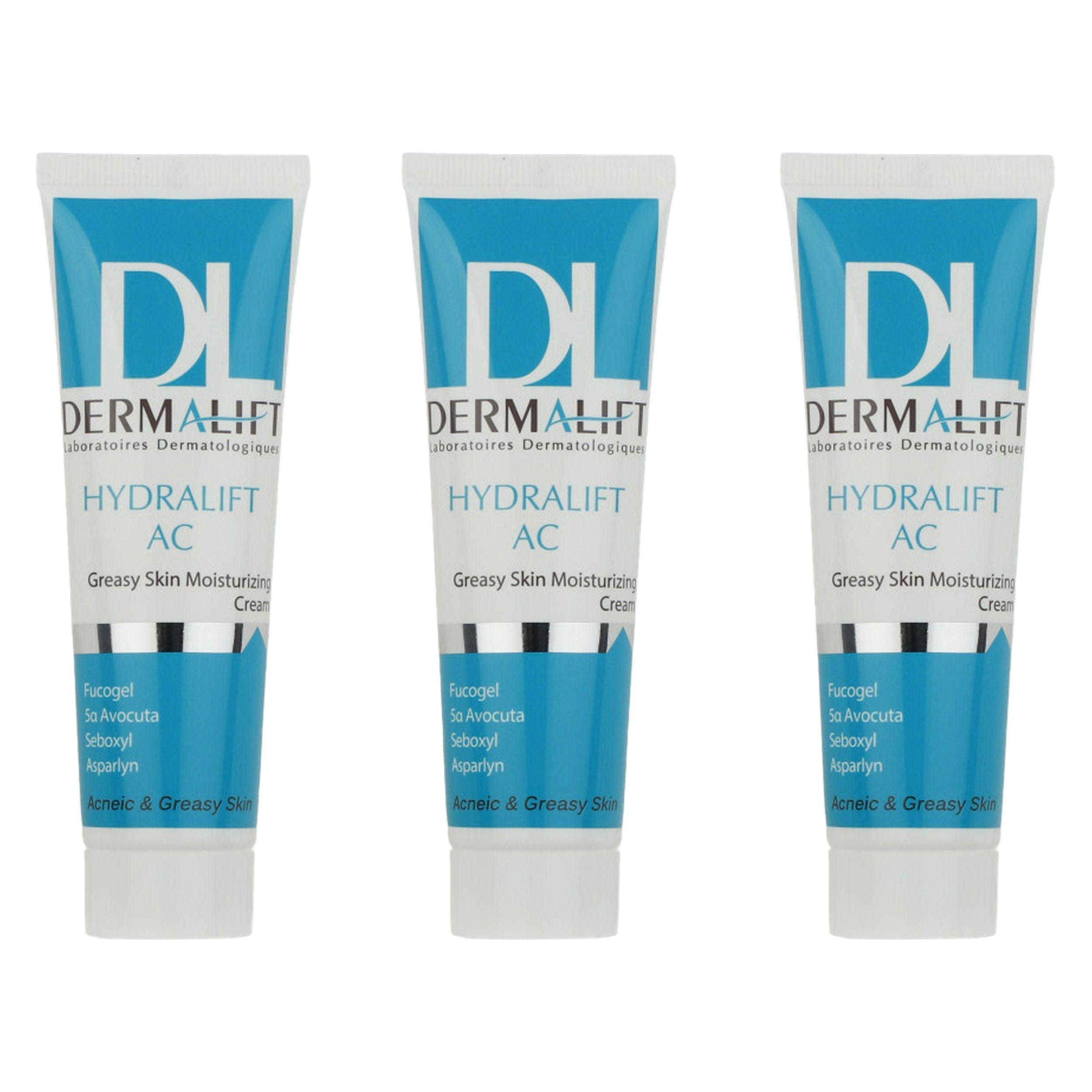 کرم مرطوب کننده درمالیفت مدل Hydralift AC حجم 50 میلی لیتر بسته 3 عددی
