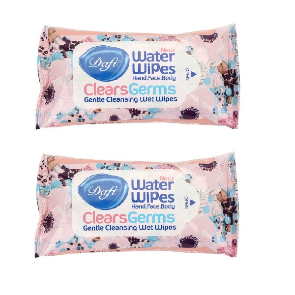 دستمال مرطوب دافی مدل clear-germs-2 مجموعه 2 عددی
