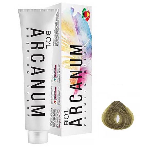رنگ مو بیول مدل Arcanum شماره 8.7 حجم 100 میلی لیتر رنگ بلوند زیتونی روشن