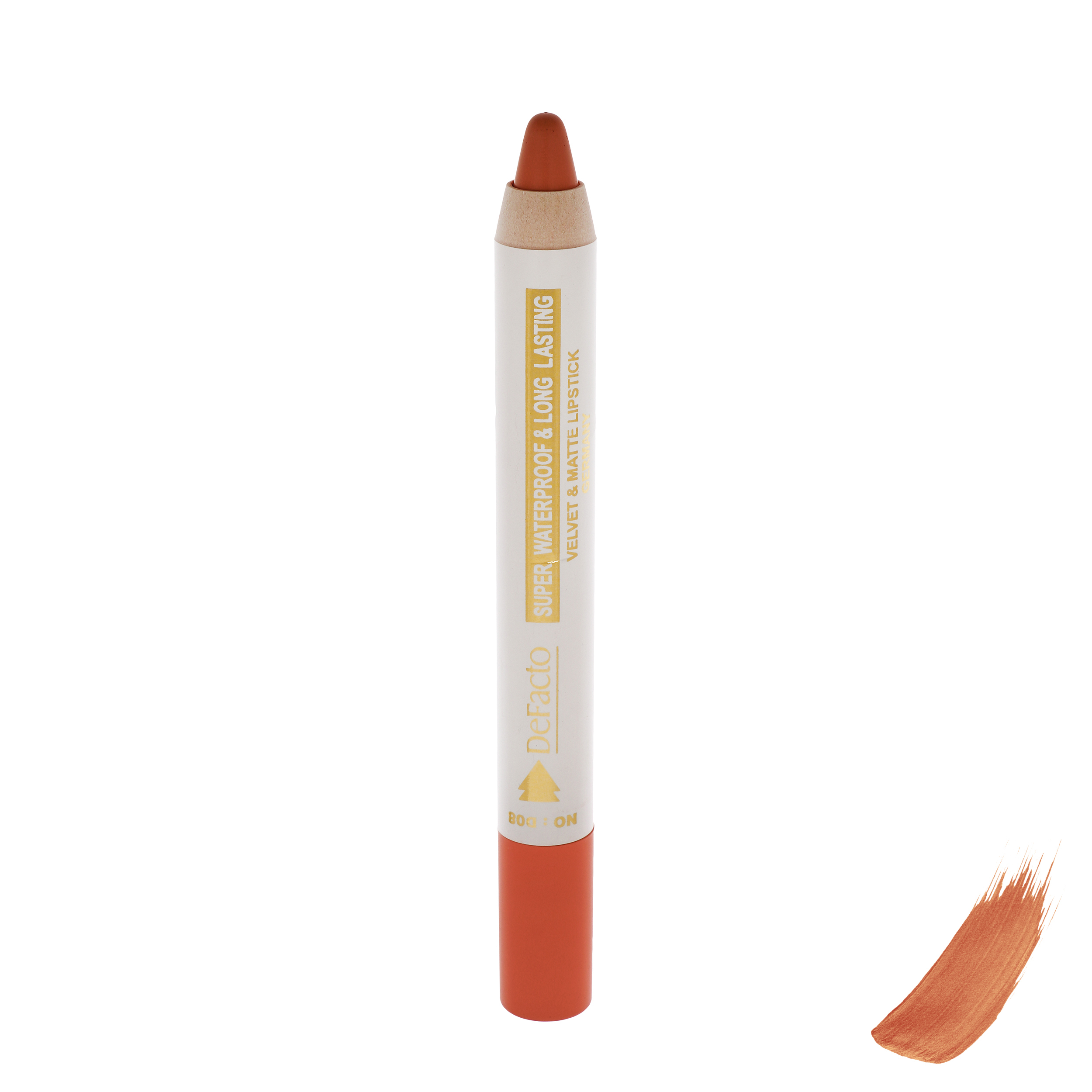 رژ لب مدادی مات دیفکتو مدل Waterproof شماره 8