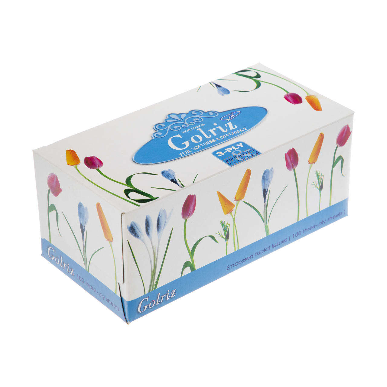دستمال کاغذی 100 برگ گلریز مدل Tulip