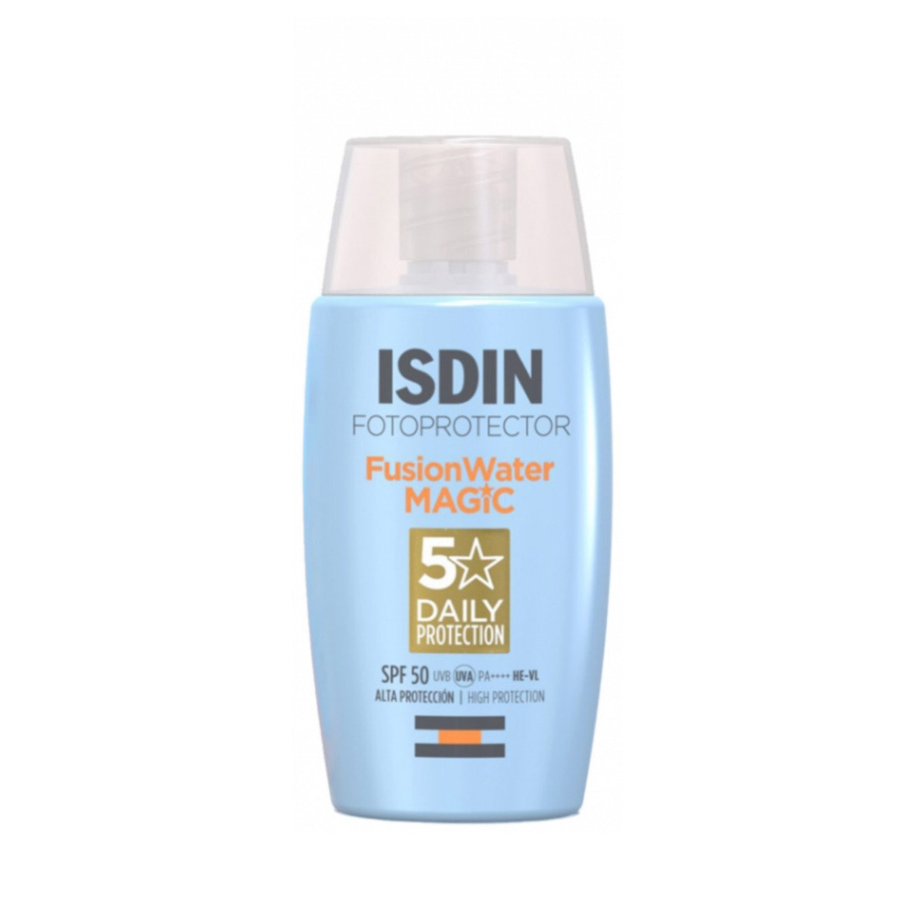 کرم ضد آفتاب بدون رنگ ایزدین SPF 50 مدل water_magic مناسب برای انواع پوست حجم 50 میلی‌لیتر