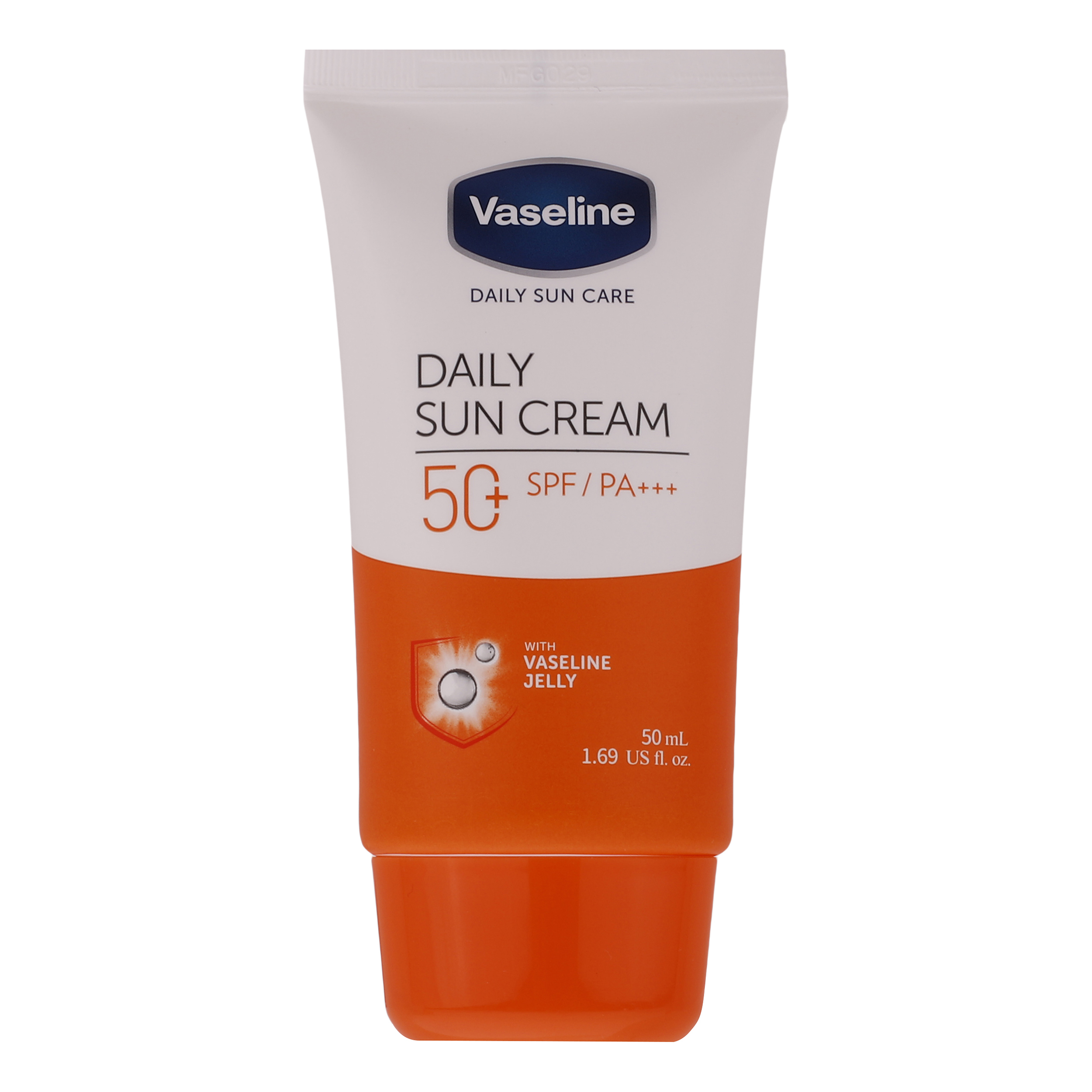 کرم ضدآفتاب بی‌رنگ وازلین +SPF50 مدل دیلی سان مناسب انواع پوست، حجم 50 میلی‌لیتر