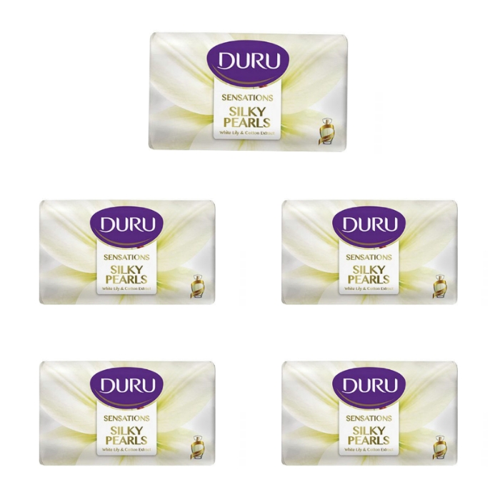صابون شستشو دورو مدل SILKY PEARLS تحت لیسانس وزن90 گرم مجموعه 5 عددی