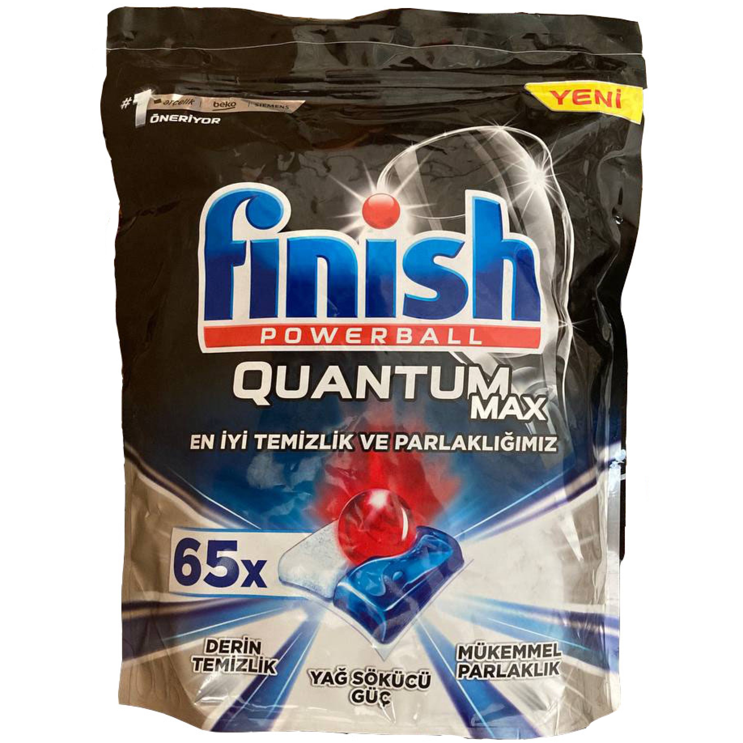 قرص ماشین ظرفشویی فینیش مدل quantum max powerball بسته 65 عددی