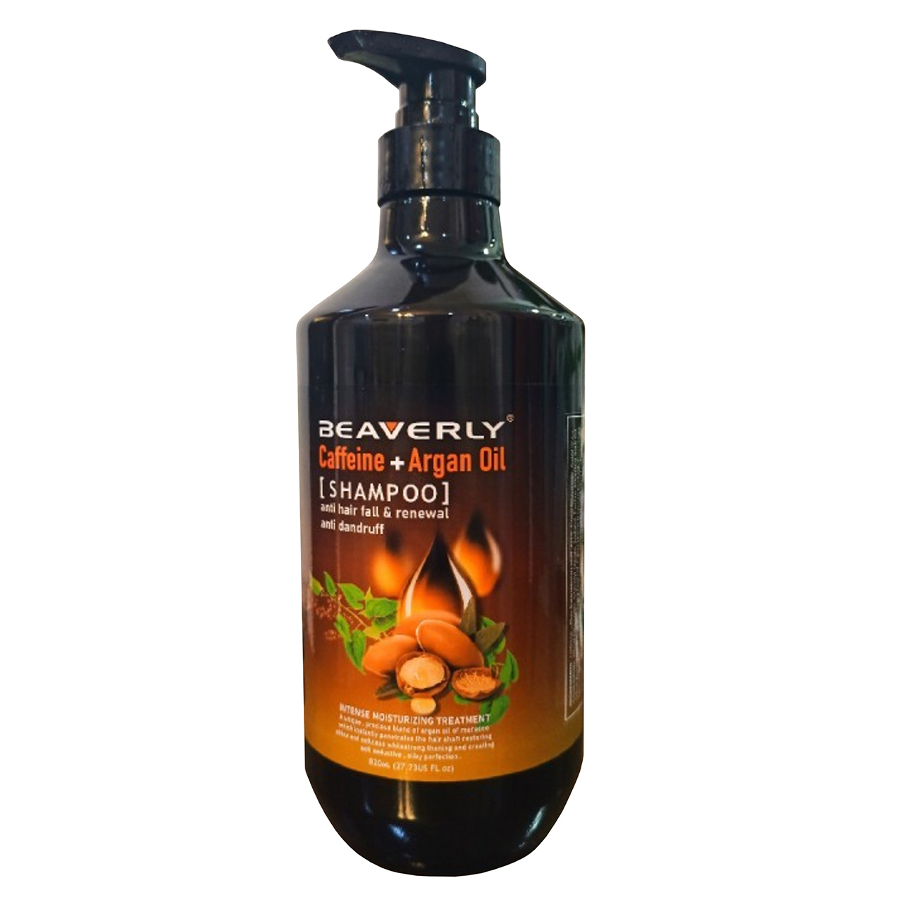 شامپو مو بیورلی مدل Caffeine & Argan Oil حجم 820 میلی لیتر