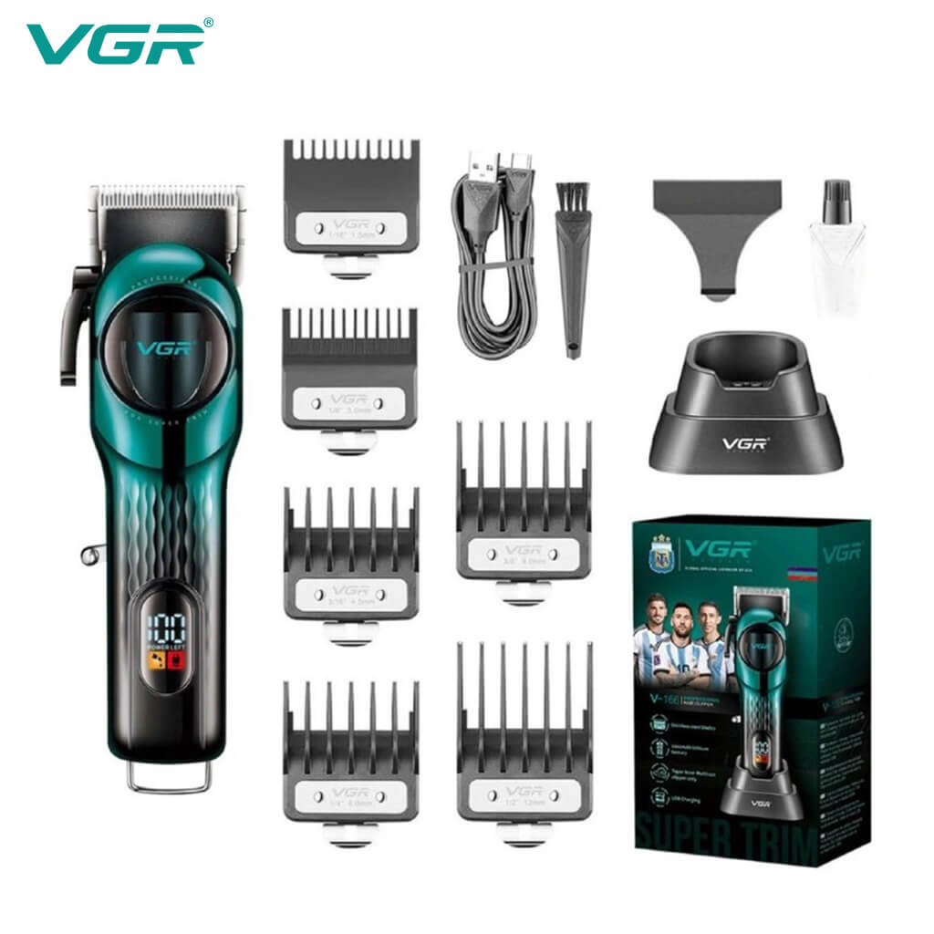 ماشین اصلاح وی جی آر مدل VGR V-166 مشکی سبز
